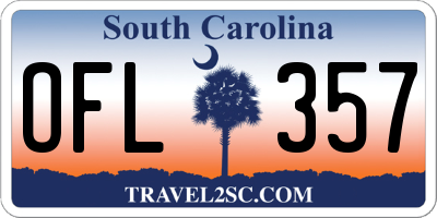 SC license plate OFL357