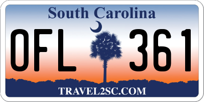 SC license plate OFL361