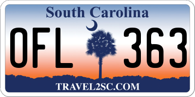 SC license plate OFL363
