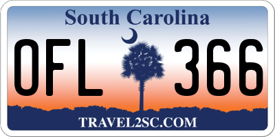 SC license plate OFL366