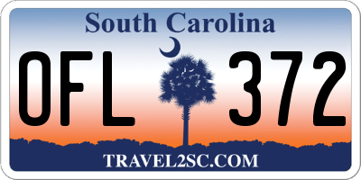 SC license plate OFL372