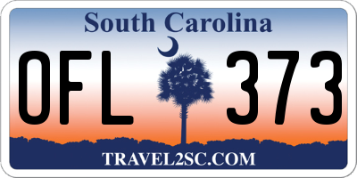 SC license plate OFL373