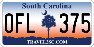 SC license plate OFL375
