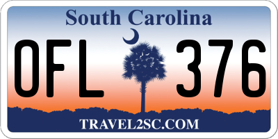 SC license plate OFL376