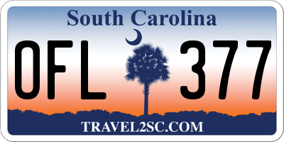 SC license plate OFL377