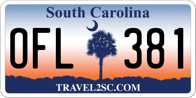 SC license plate OFL381