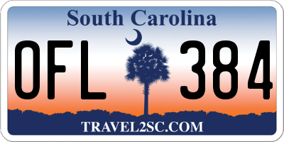 SC license plate OFL384