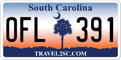 SC license plate OFL391