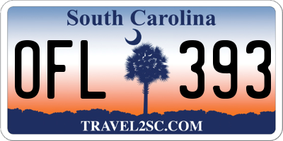 SC license plate OFL393