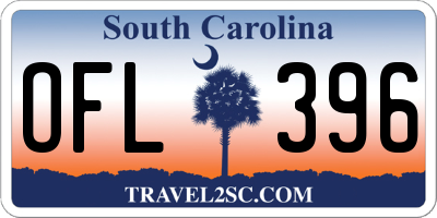 SC license plate OFL396