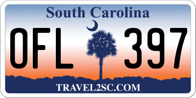 SC license plate OFL397