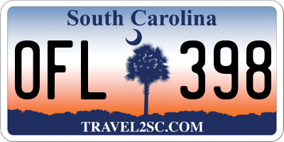 SC license plate OFL398