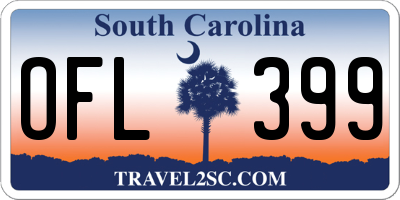 SC license plate OFL399