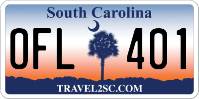 SC license plate OFL401