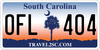 SC license plate OFL404
