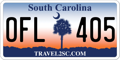 SC license plate OFL405