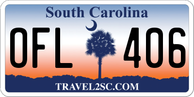SC license plate OFL406