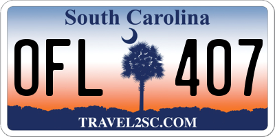 SC license plate OFL407