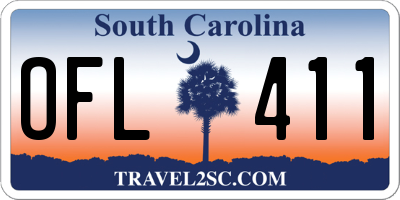 SC license plate OFL411