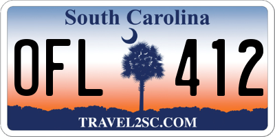 SC license plate OFL412