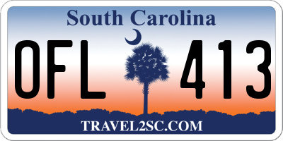 SC license plate OFL413