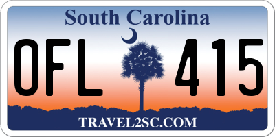 SC license plate OFL415