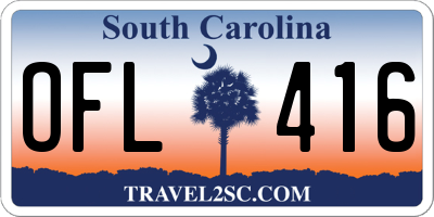 SC license plate OFL416