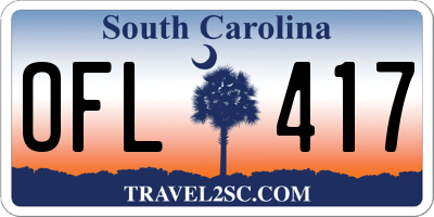 SC license plate OFL417