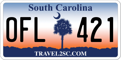 SC license plate OFL421