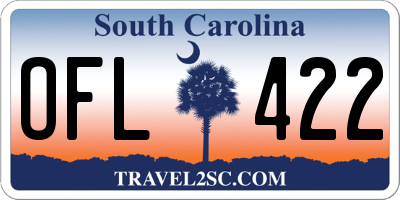 SC license plate OFL422