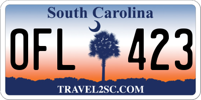 SC license plate OFL423
