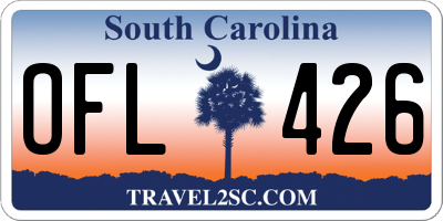 SC license plate OFL426
