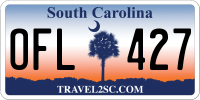 SC license plate OFL427