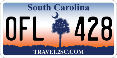 SC license plate OFL428