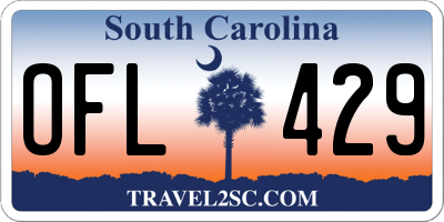 SC license plate OFL429