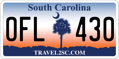 SC license plate OFL430