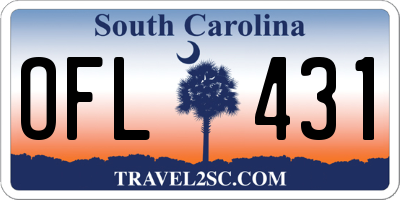 SC license plate OFL431