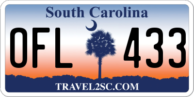 SC license plate OFL433