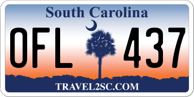 SC license plate OFL437