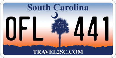 SC license plate OFL441