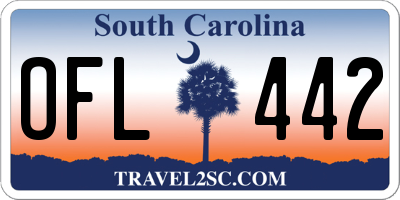 SC license plate OFL442