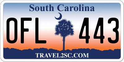 SC license plate OFL443