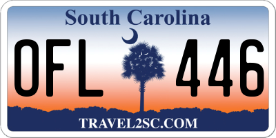 SC license plate OFL446
