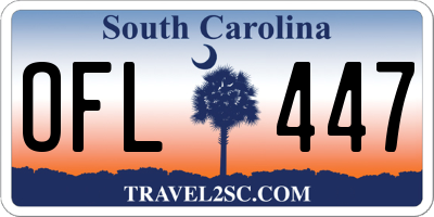SC license plate OFL447