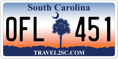SC license plate OFL451