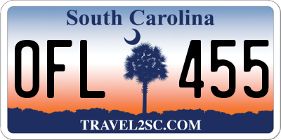 SC license plate OFL455