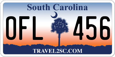 SC license plate OFL456