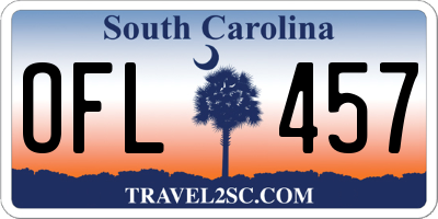SC license plate OFL457