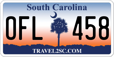 SC license plate OFL458