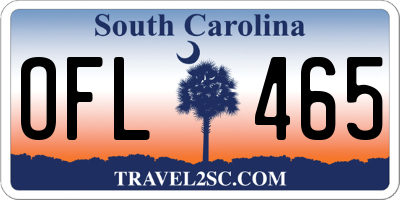 SC license plate OFL465